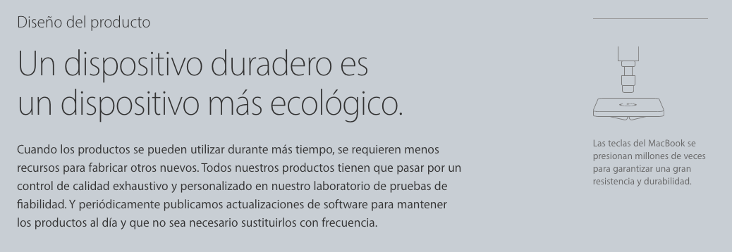Ejemplo de mensaje en la web de apple.
